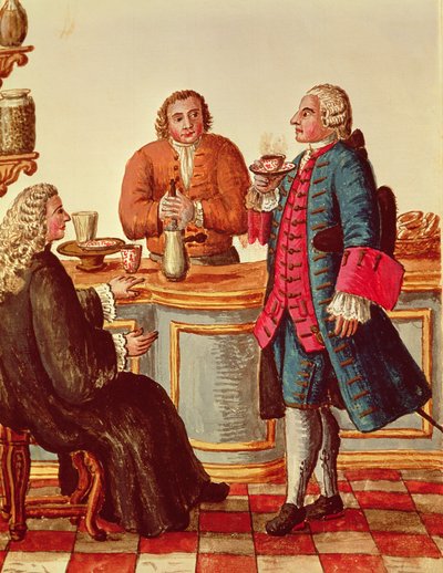 Venetian Noblemen in a Cafe by Jan van Grevenbroeck